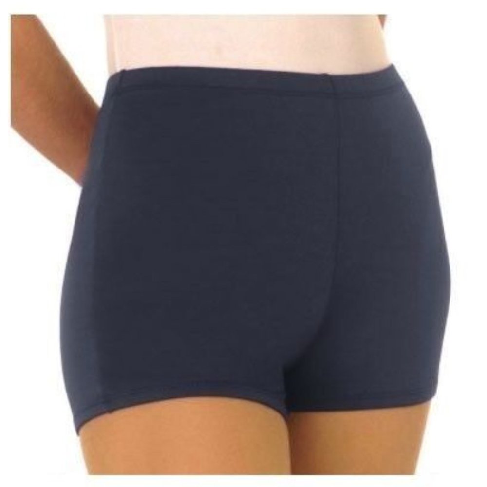 Body Wrappers 205 Women's Small (4-6) Navy Blue Boy Cut Athletic Briefs Shorts